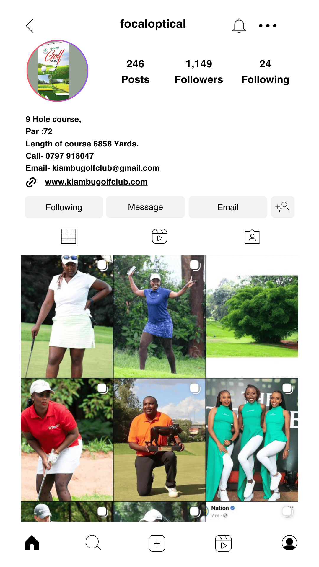 Denis Muthui at work — Kiambu Golf Club